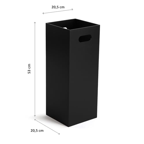 Miniatura 5 de Versa Paragüero Negro Basic, Estilo Minimalista, 53x21x21 Cm, Madera Mdf, Negro
