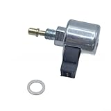 Vergaser-Kraftstoff-Magnetventil, 1-teiliges silbernes elektromagnetisches Ventil für Rasentrimmer-Motoren, präziser Ersatzteil, robuste Metallkonstruktion, Rasen- und Gartengeräte-Wartung