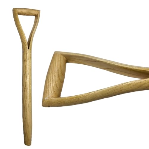 Equip247uk 71,1 cm geteilter YD Toon Holz konischer D-Griff aus Hartholz | 71 cm Toon-Holzgriff mit YD-Griff | Ersatz für Gartengabel, Spatenschaufel