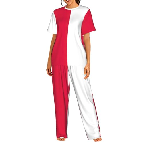 Pyjama court femme imprimé Pologne pour vos moments de détente cocooning