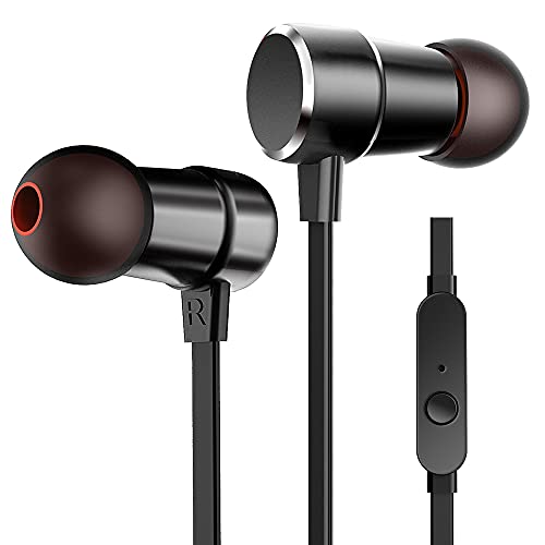 HIFI WALKER Auriculares com cabo de macarrão com microfone