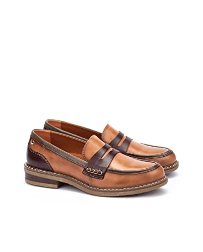 Image of PIKOLINOS Aldaya W8J-3541 Women's Loafers - Premium Calfskin Leather Slip-On - Lightweight Comfort, Removable Insole, Medium & Wide Width Ergonomic Everyday Support