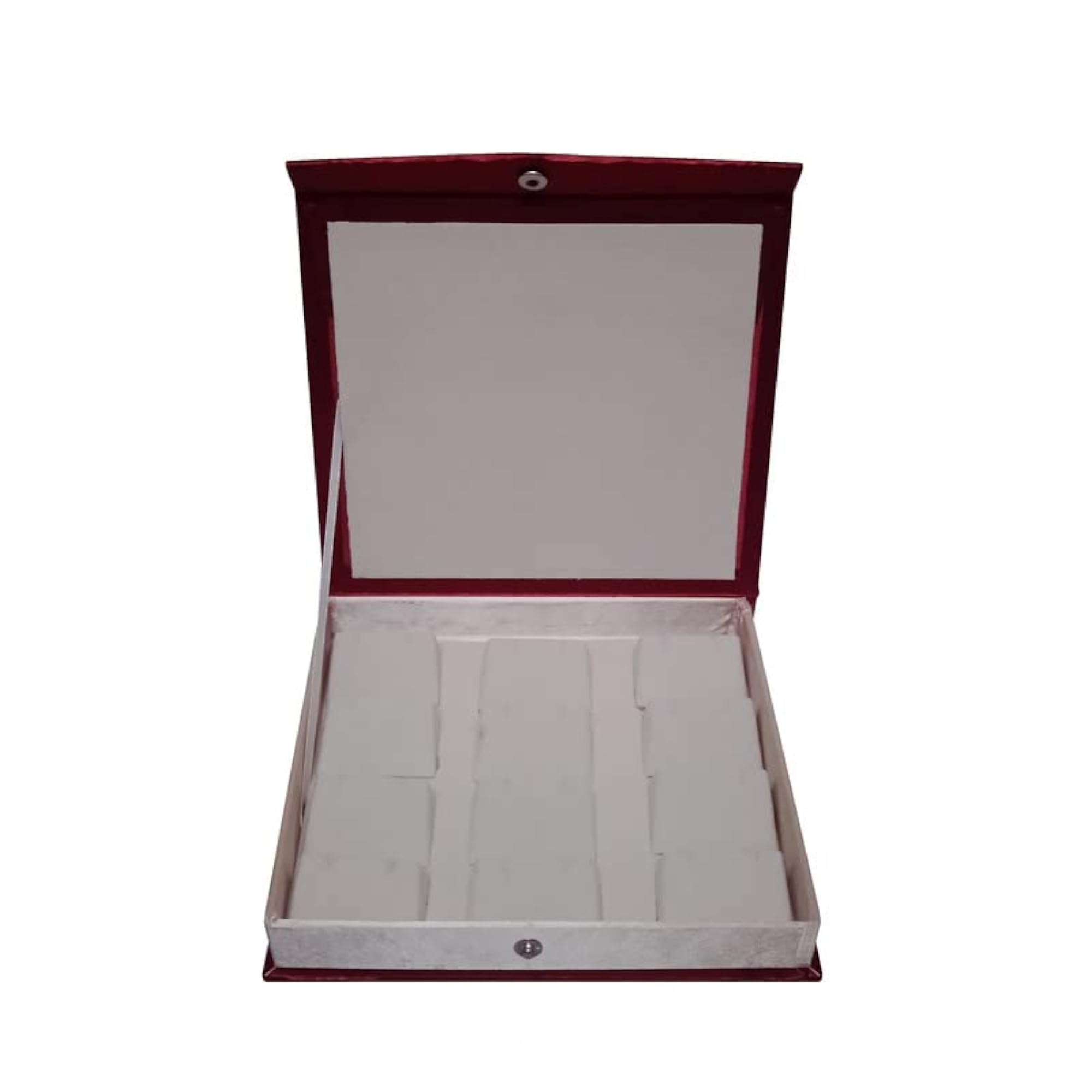 Red Jewellery Box with 12 Holders for Gold & Silver