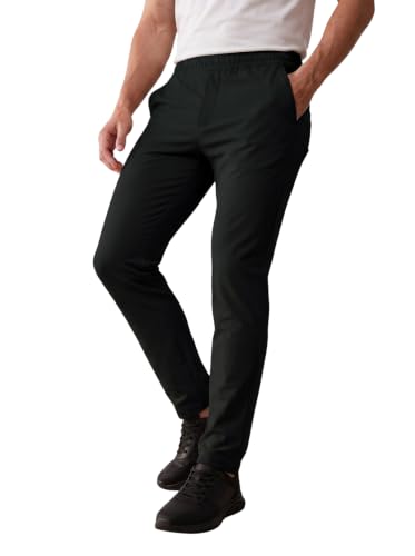 Image of SaintX Men's 4-Way Stretchable Athleisure Pants | Sweat Wicking Fabric | Slim Fit | Active - Sports Wear | Travel, Lounge & Casual Wear | Stylish Back Zipper Pocket | Available in Plus Size (ST06)