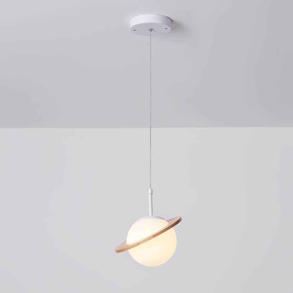 Luminaire suspendu blanc pour îlot de cuisine et ambiance de salle à manger