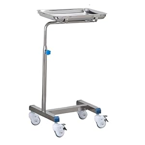 Yqyc Labor-Rollwagen Edelstahl höhenverstellbar (45x35)