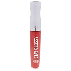 Rimmel Stay Glossy Lip Gloss – Non-Sticky and Lightweight Formula for Lip Color and Shine – 640 All Day Seduction, .18oz