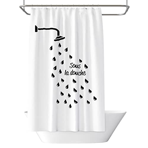 Rideau douche polyester KnSam de qualité supérieure bicolore 180x180 - 6