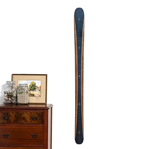 Ski Growth Chart | Wooden Wall Hanging Wood Height Chart Boys | Sapphire Blue #TOP6