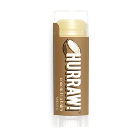 Hurraw! Coconut Lip Balm: Organic, Certified Vegan, Cruelty and Gluten Free. Non-GMO, 100% Natural Ingredients. Bee, Shea, Soy and Palm Free. Made in USA Cover