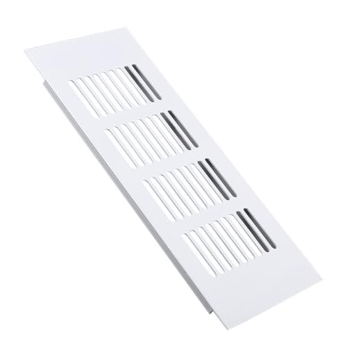 Grille d'aération rectangulaire en aluminium blanc pour meuble 50x100mm