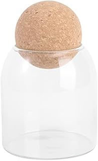 UPKOCH Glass Canister with Cork Lid Food Storage Jar Glass Food Storage Container for Kitchen Counter Coffee Tea Nuts 500ML