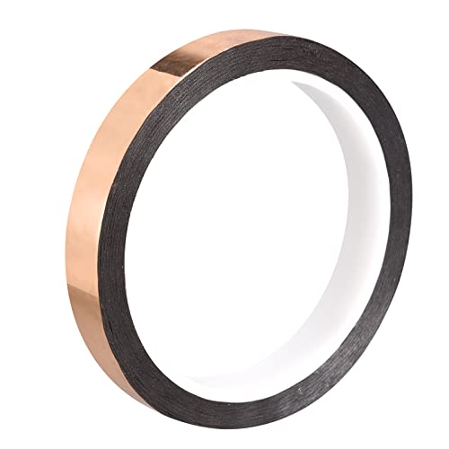 Image of MECCANIXITY Metalized Polyester Film Tape,0.59inch x 54.6yds. Adhesive Mirror Finish Decor Tape for Detailing Accent Wall,Graphic Arts,Wardrobe Crafts Tape 50m x 15mm,Rose Gold Tone