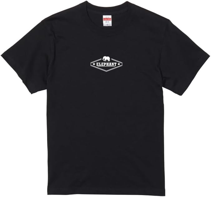 [DEAR] Tシャツ 半袖 ぞう ゾウ 象 エレファント デザイン ロゴ 前面 プリント 星 シルエット メンズ レディース カジュアル 大きい サイズ ゆったり かわいい おもしろい ブランド シンプル 白 黒 ティーシャツ グッズ アウトドア