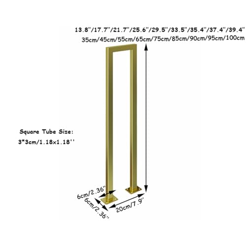 Rampe d'escalier dorée en fer forgé 75 cm pour extérieur - 3