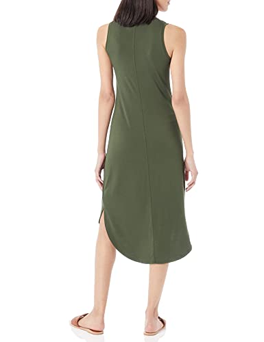 Image of Amazon Essentials Women's Jersey Regular-Fit Sleeveless V-Neck Midi Dress (Previously Daily Ritual)