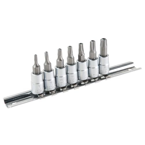 Topex tamperproof torx star bit sockets set 7 pcs T10-T40 (Top 39D378) by TOP-EX