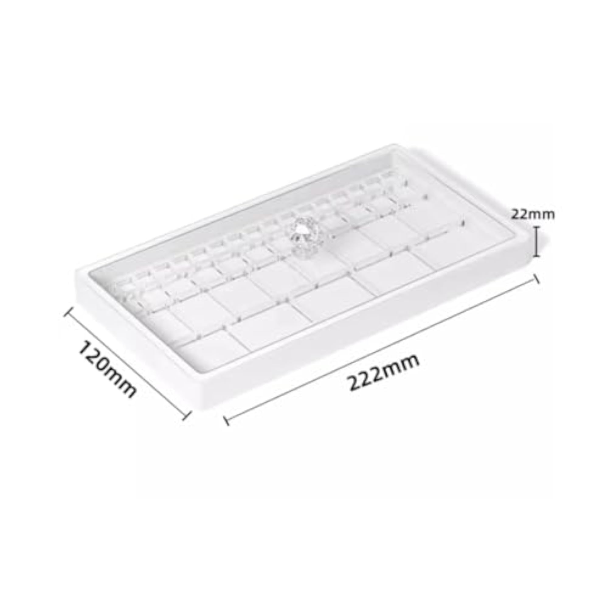 Transparent Lid Watch Parts Organizer with Crystal Handle