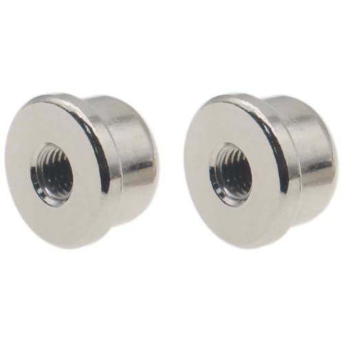Image of 2 Pcs Solid Lamp Finials Caps 1 /4-27 Lamp Finial Knob Lamp Accessories Tapped of Tops for Lamp Shade Holder Harp (Silver)