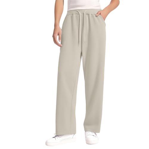 Girls Sweatpants Cotton Blend Jogger Pants Drawstring Athletic Pants Yoga Running Trousers Straight Leg Joggers Sweatpants