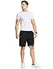 JustSun Mens Shorts Casual Summer Shorts Men with Pockets Mens Cotton Chino Sports Shorts with Elastic Waist Black 3XL #3