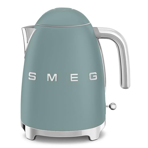 Smeg KLF03EGMUK Retro 50s Style Kettle, 1.7 Litre, 300W, Emerald Green