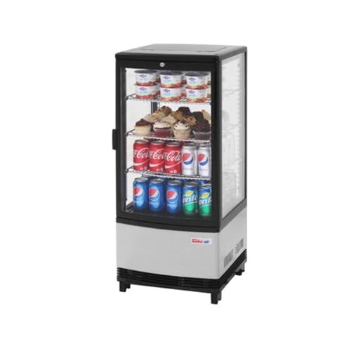 Turbo Air CRT-77-1R-N Diamond Glass Merchandiser, Countertop, 3.0 cu ft, White