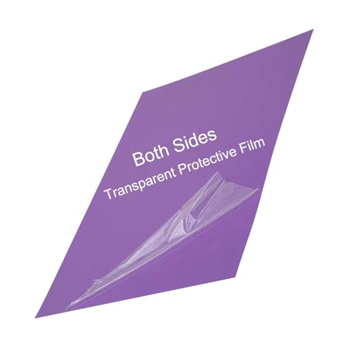 Image of A4 PVC Flexible Plastic Sheets, 10Pcs 0.3mm Thick A4 Size, Transparent DIY Crafts Film (Purple)