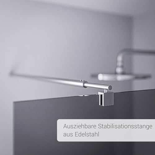 Glas Duschwand Bernstein Duschabtrennung 900mm aus ESG Glas