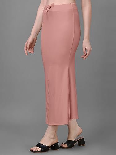 Image of Women's Saree Shapewear Petticoat, Cotton Blend Stretchable Mermaid Skirt, High Waist Tummy Control, Smooth Curve Fit with Adjustable Drawstring