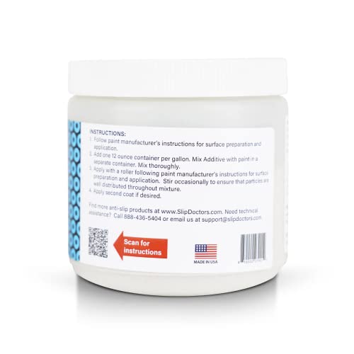 Non-Slip Paint Additive For Color Epoxy, Urethane, & Acrylic Paint - Extra Grip Anti-Skid Grit Additive Drastically Increase The Slip Resistance Of Coatings (12 Oz) #TOP7