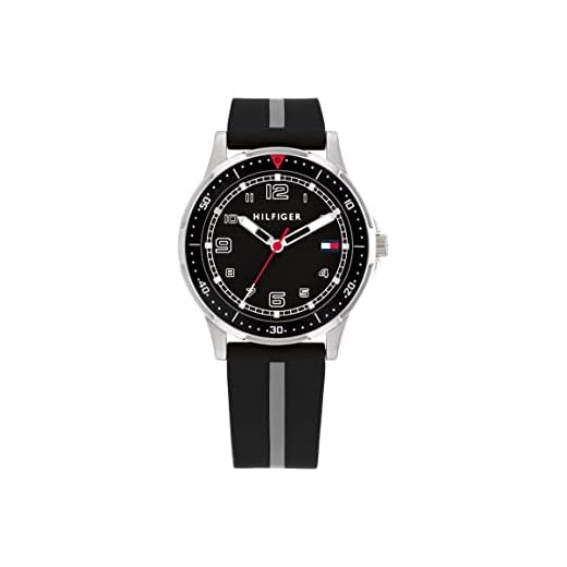 Tommy Hilfiger Youth's Black Dial Black Silicone Watch - 1720034