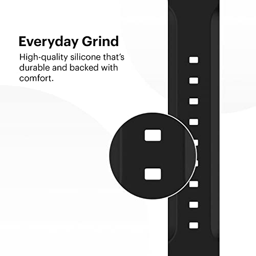 Image of Noise 22mm Silicone Smart Watch Strap Compatible with ColorFit Ultra /Ultra 2, Vision, Caliber, Pro 3, Active /GPS, Buzz, Nav /Nav+, Endure Smartwatch Straps for Men & Women (Stealth Black) - by Noise