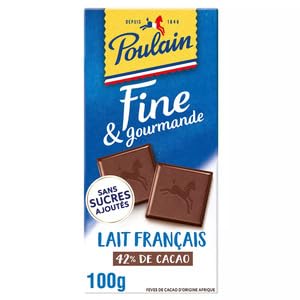 Poulain Ligne Goumande Chocolat au Lait 100g Poulain Light Gourmet Milk Chocolate 100g