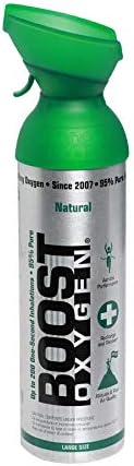 New and Larger, Boost Oxygen Natural Energy in a Can, New Large Size: 10 Liters over 200 One-Second Inhalations, Pack of 4