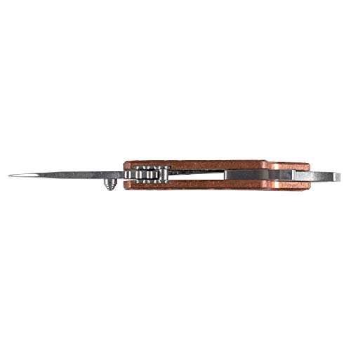 Kershaw Lâmina Cinder-Copper 3,5 cm; Faca de bolso pequena com lâmina de lavagem de pedra, cabo de c