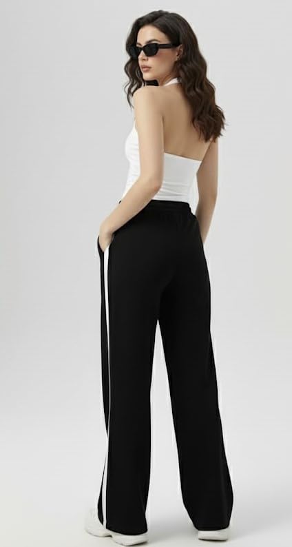 Image of Irana Women Jogger & Crop Top Set | Stylish 2-Piece Co-Ord Lounge Wear for Women | High Waist Joggers with Trendy Crop Top | Casual Wear | Gym Wear | Travel Outfit|Tracksuit Co-Ord for Girls