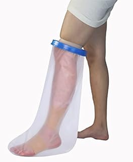 HKF HO KI HO Adult Short Waterproof Leg Cast and Bandage Cover Designed to Protect Wound Dressings and Injuries During Shower & Bath-Adult Short Leg.Upper Leg Size:25.98 * 17.1inch