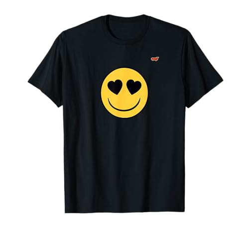 Official Emoji Sonrisa Amarilla Sonriente Corazón Ojos Amor Camiseta