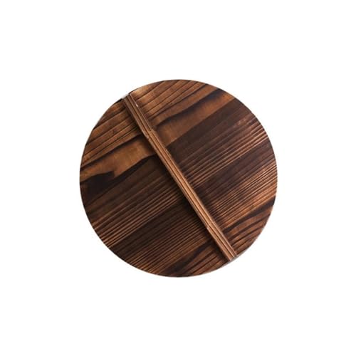 SDA287MZ Tapa Sarten Tapa de Wok de Madera Tapa de Wok de Madera Redonda Tapa de Wok de Madera con Mango Tapa de Wok Ligera antiescaldado Accesorio de Cocina de Madera Tapas Sartenes Cocina(30)