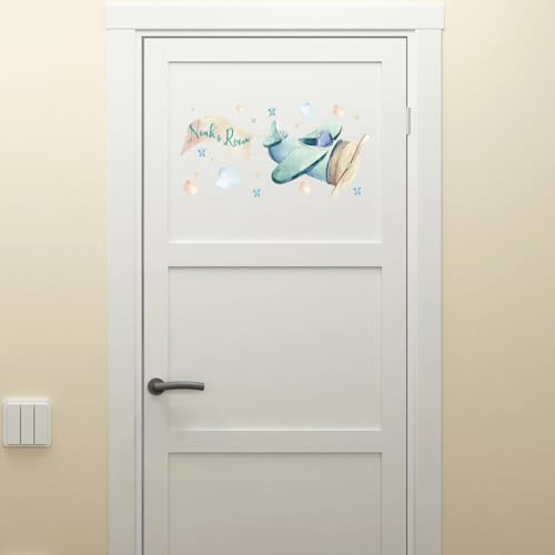 Vinilo Decorativo Avión Personalizado para Niños 15x6 in miniatura 5