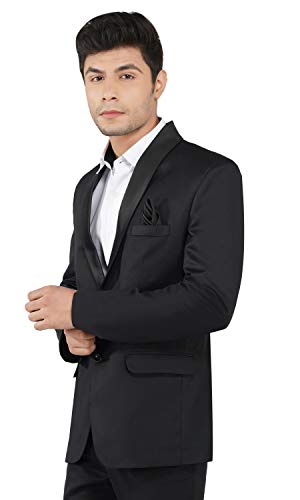 Image of TAHVO Grey Notched Lapel Blazer with Hanky