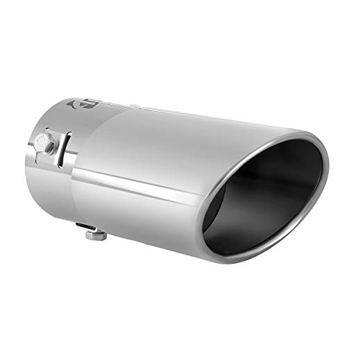 Exhaust tip - to Fit 1.5 to 2 Inch Exhaust Tail Pipe Diameter- Stainless Steel to give Chrome Effect - Car Muffler Tips