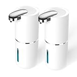 2 Pack Automatic Soap Dispenser, Touchless Foam Soap Dispenser,USB Rechargeable Dispenser Electric Wall Mounted Motion Sensor Waterproof Dispenser Pump for Bathroom Kitchen Dish Soap