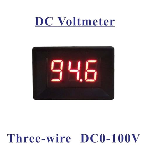 Voltmètre numérique DC 0-100V mini panneau de mesure rouge 0.36 pouce - 2