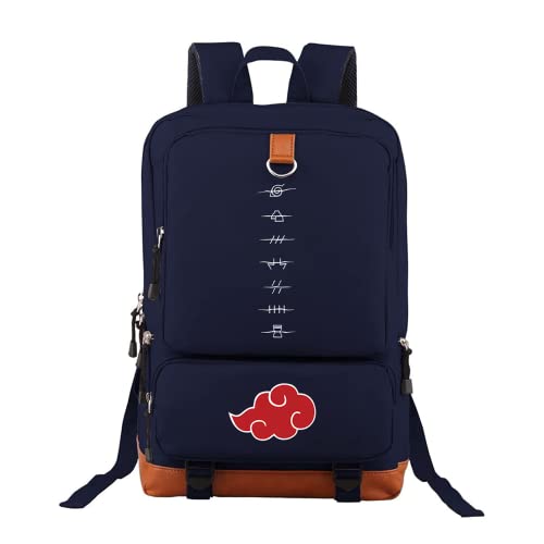 Ramcpd Unisex Anime Graphics Printed School Backpack For Boys Girls 17Inch Large Capacity Laptop Bags Lightweight Travel Schoolbag, Navy #TOP2