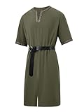 Runcati Mens Medieval Pirate Costume Tunic Renaissance Knight Warrior Viking LARP Halloween Tops