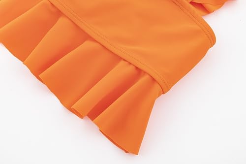 LIZENS Girls Two Piece Plaid Ruffle Trim 2-12Years Swimsuit Beach Bathing Suit for Kids4