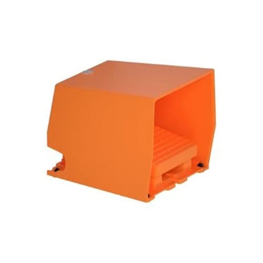 Interruptor de pedal naranja 1NA+1NC evita interrupciones de trabajo en lineas de montaje