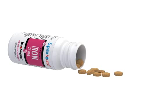 Superior Source Just Women - Iron 25 Mg, (Ferrous Fumarate), Under The Tongue Quick Dissolve Microlingual Tablets, 90 Count, Easily Absorbed, Assists Red Blood Cell Formation, Non-Gmo #TOP4